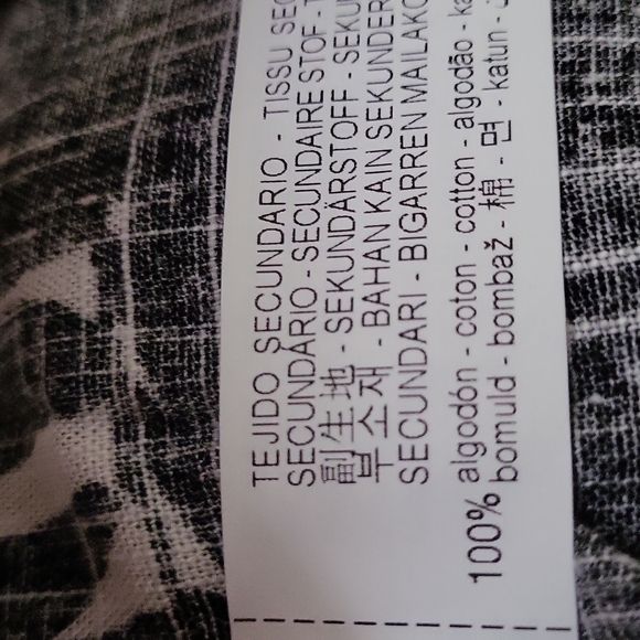 Zara Tropical Print Faux Button Front 100% Cotton Skirt - Picture 10 of 10